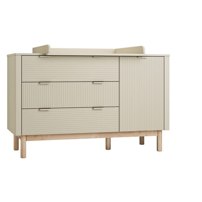 Chest of drawers with 3 drawers and 1 door (Stripe collection)